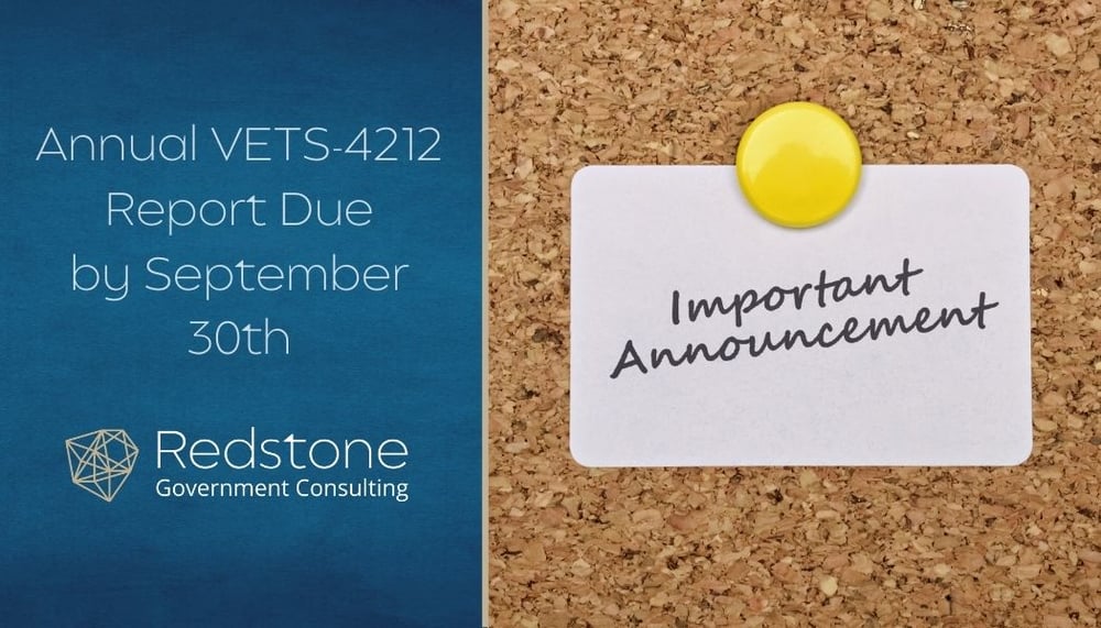 Annual VETS4212 Report Due by September 30th
